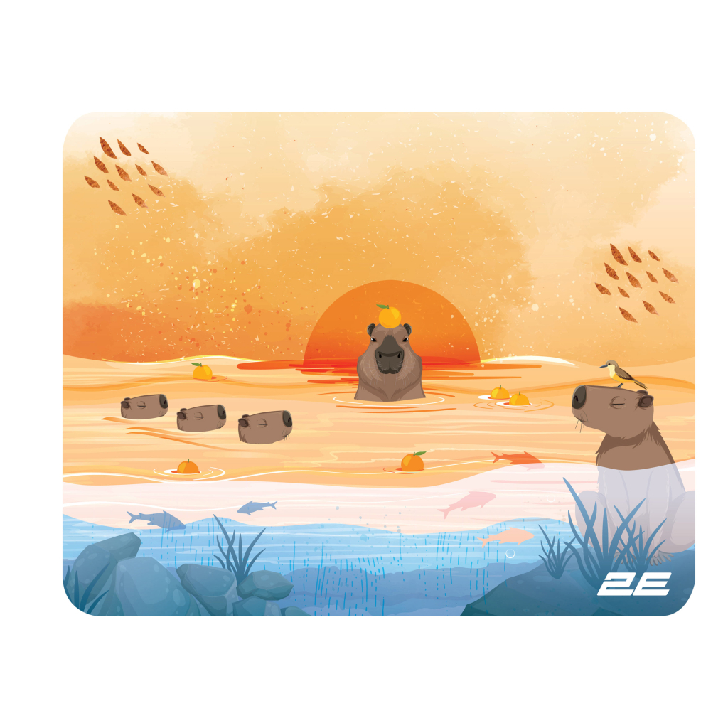 Килимок для мишки 2E Capybarra S Yellow (2E-PAD-S-CAPY-YELLOW) - зображення 1