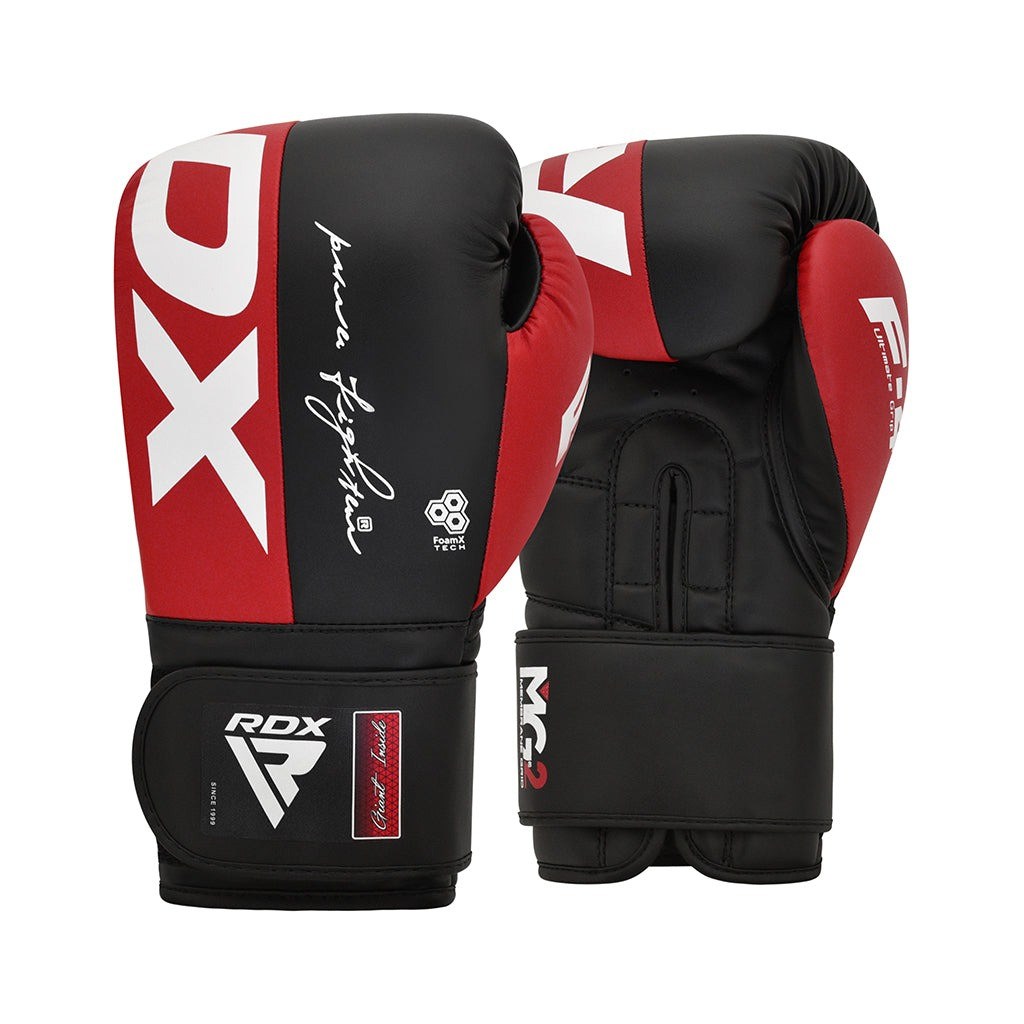 Боксерські рукавички RDX REX F4 Red/Black 14 унцій (BGR-F4R-14OZ) - зображення 2