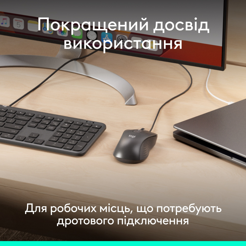 Мишка Logitech Signature M520 for Business USB-C Graphite (910-007511) - зображення 2