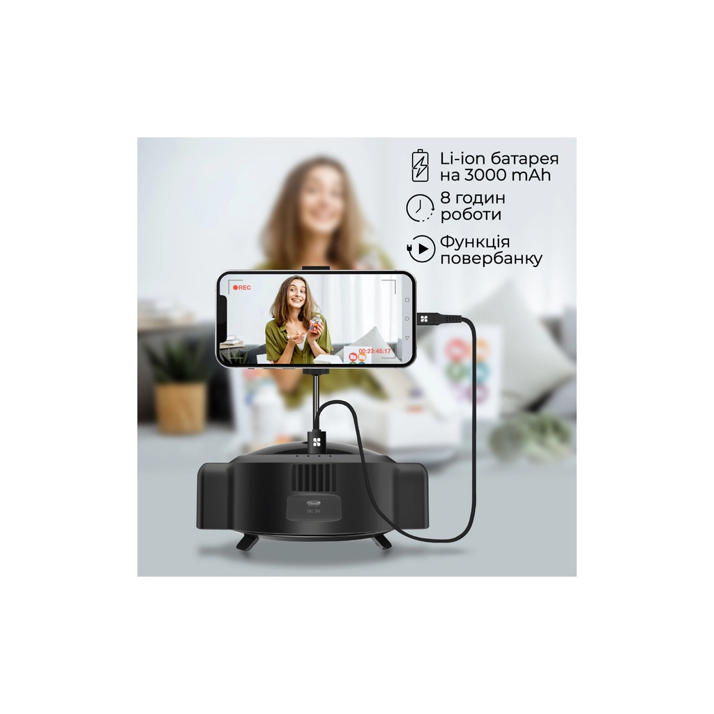 Веб-камера Promate Vision-HD з функцією гучного зв'язку Black (vision-hd.black) - изображение 6