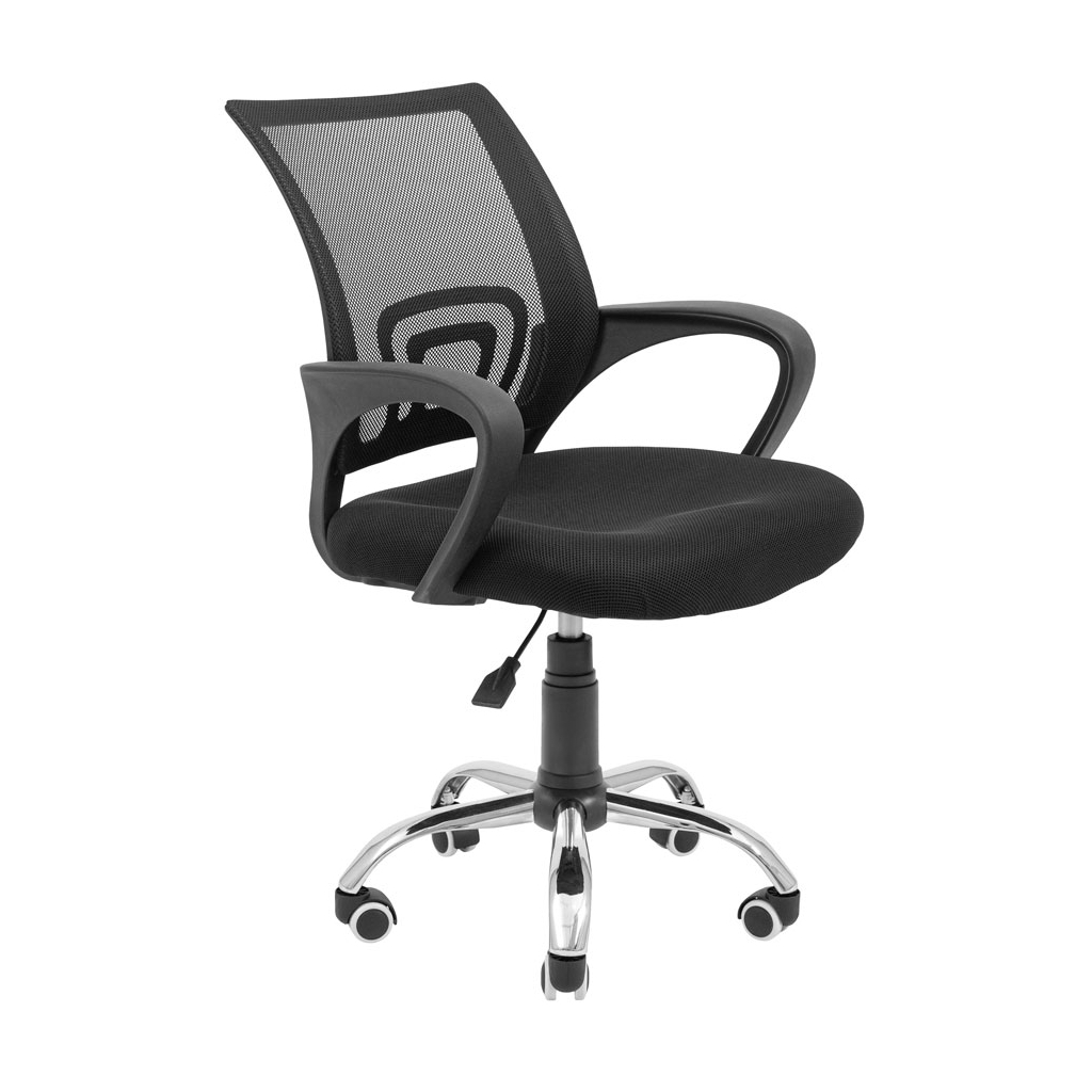 Офісне крісло Richman Спайдер Ю Хром Піастра Сітка чорна (ADD0002872) - зображення 1
