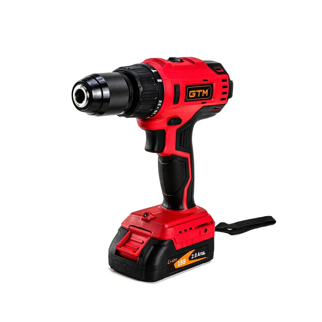 Шуруповерт GTM DSI18/60BL з ударом, 18V, 60Нм, 2x2Ah - зображення 2