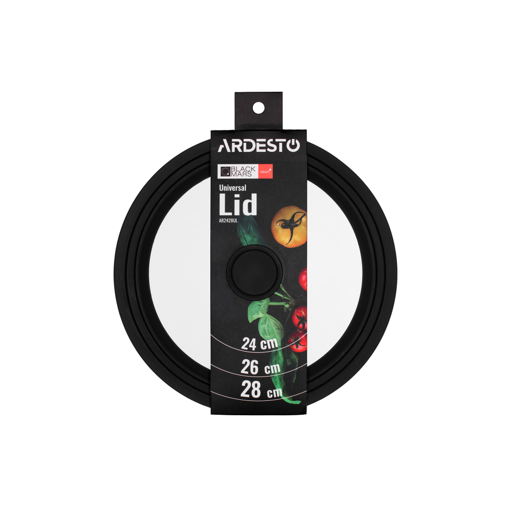 Кришка для посуду Ardesto Black Mars Smart 24/26/28 см (AR2428UL) - изображение 2