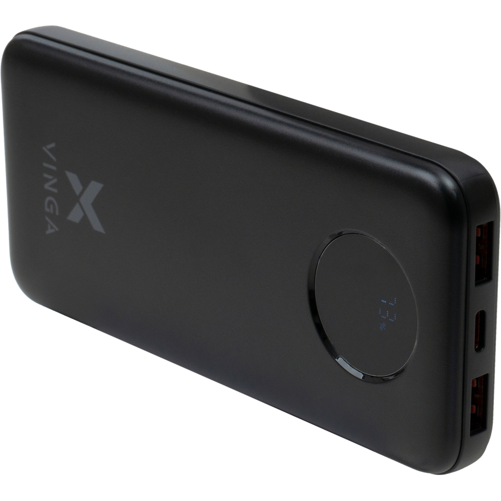 Батарея універсальна Vinga 10000 mAh 22.5W Display Black (VPBB1022) - зображення 6