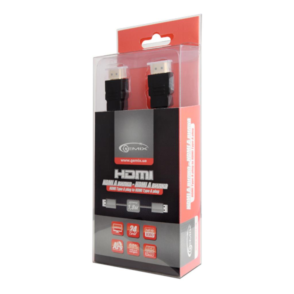 Кабель мультимедійний HDMI to HDMI 3.0m Gemix (Art.GC 1456) - зображення 2