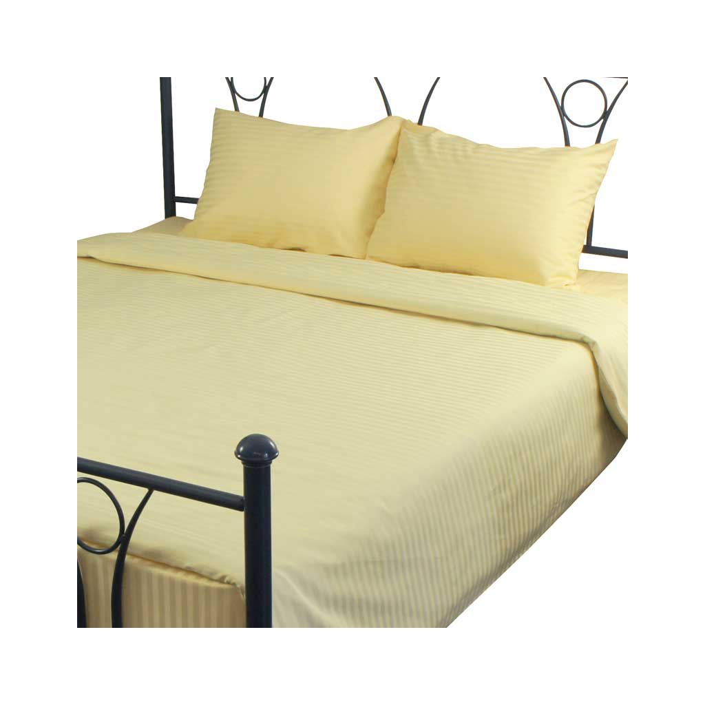 Постільна білизна Руно Beige Сатин страйп євро (845.50ДУ_Beige) - зображення 1