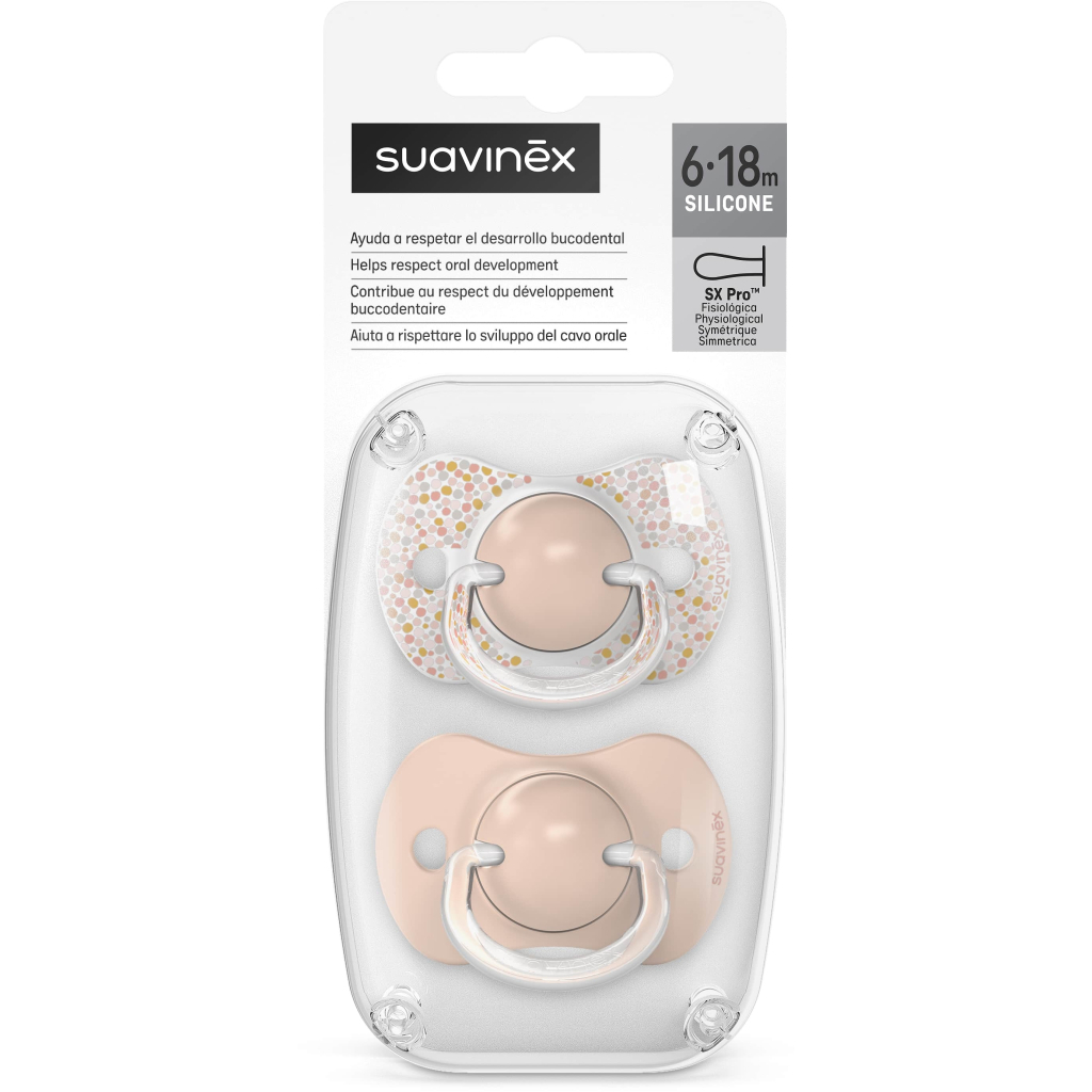 Пустушка Suavinex Dreams фізіологічна 2 шт, 6-18 місяців, нюдова (308276) - изображение 5