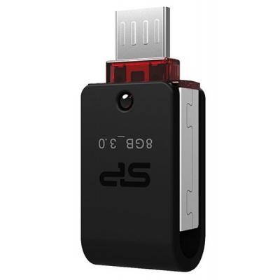USB флеш накопичувач Silicon Power 8GB Mobile X31 USB 3.0, OTG, Black (SP008GBUF3X31V1K) - зображення 3