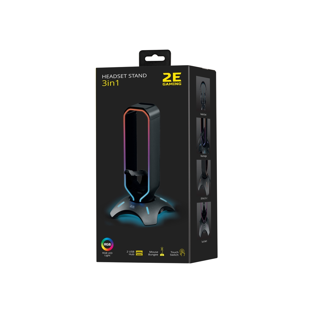 Підставка для гарнітури 2E Gaming GST310 RGB USB Black (2E-GST310UB) - зображення 4