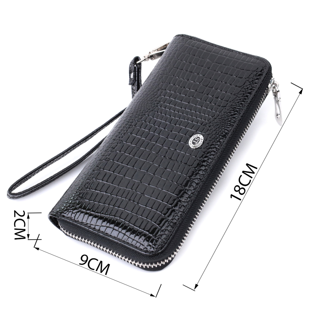 Гаманець ST Leather З натуральної шкіри Чорний (22678) - зображення 3