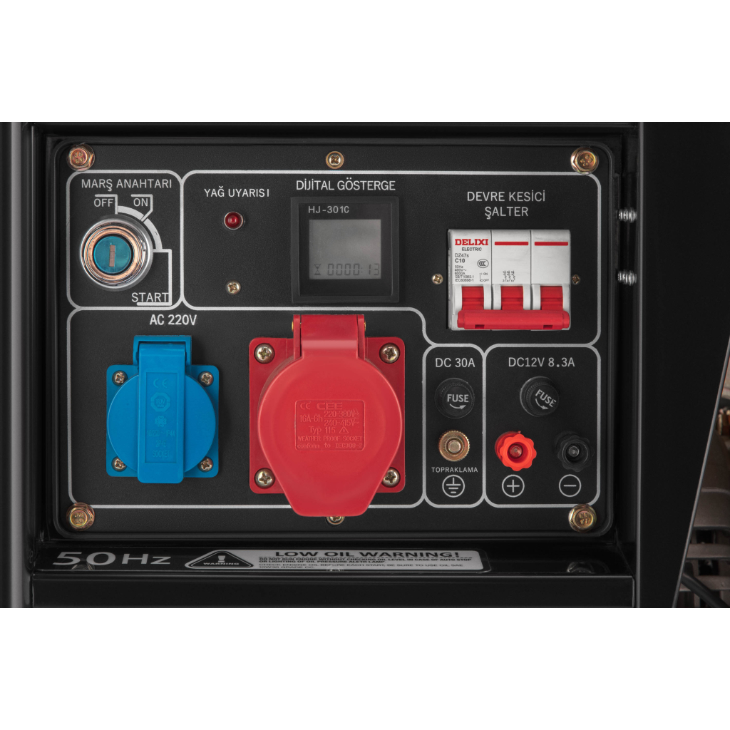 Генератор 2E Diesel, 3 фази, 6/6.6кВт, ручний/електростарт, AVR (2E-BSD7000TXE) - зображення 7