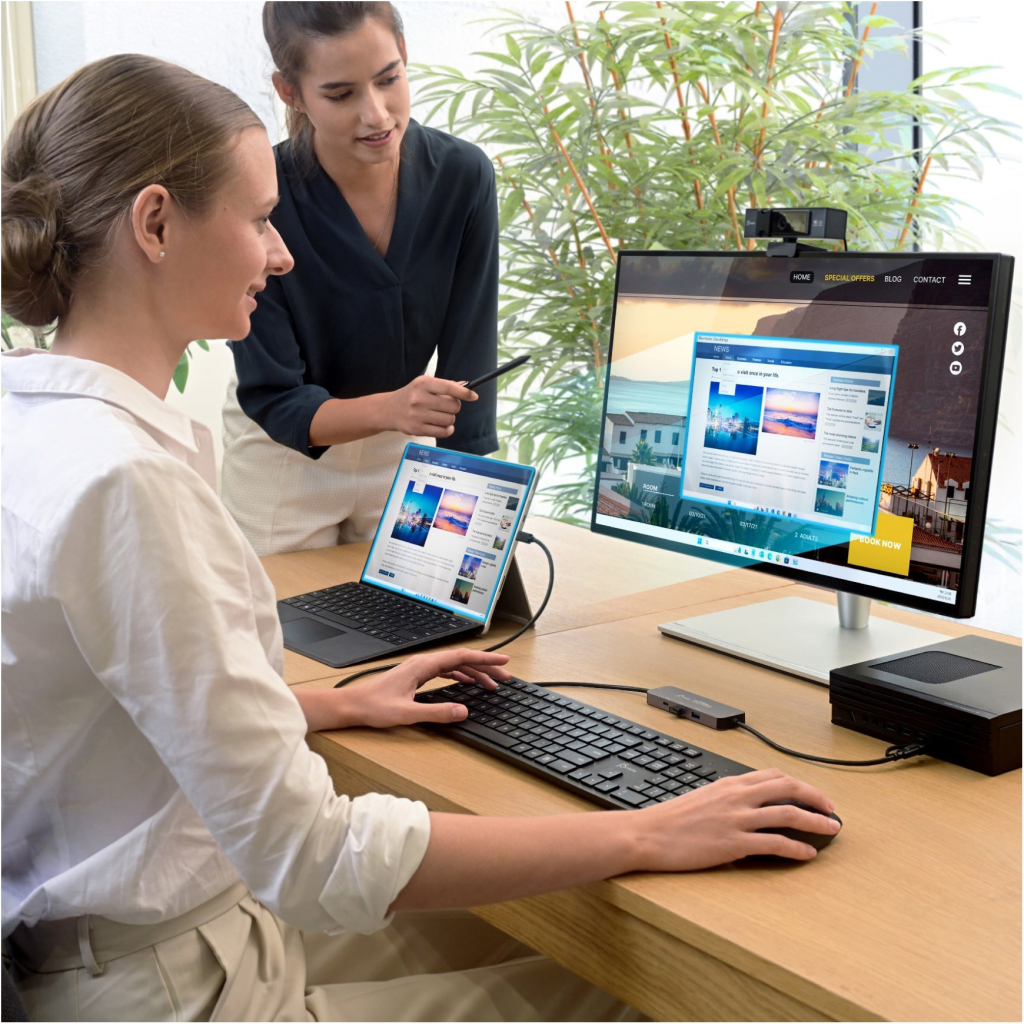 Концентратор J5create USB-C + USB A to 2xUSB + USB-C switch hub (JCH462-N) - зображення 10