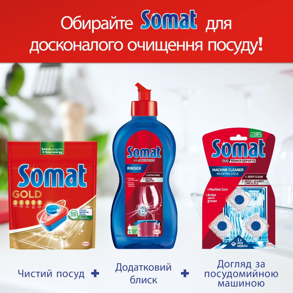 Таблетки для посудомийних машин Somat Gold 120 шт. (9000101808803) - изображение 8