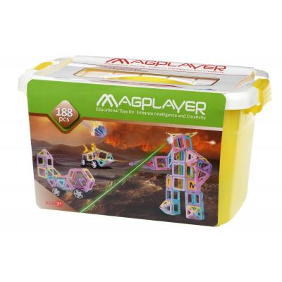 Конструктор Magplayer магнітний набір бокс 188 ел. (MPT2-188) - зображення 1