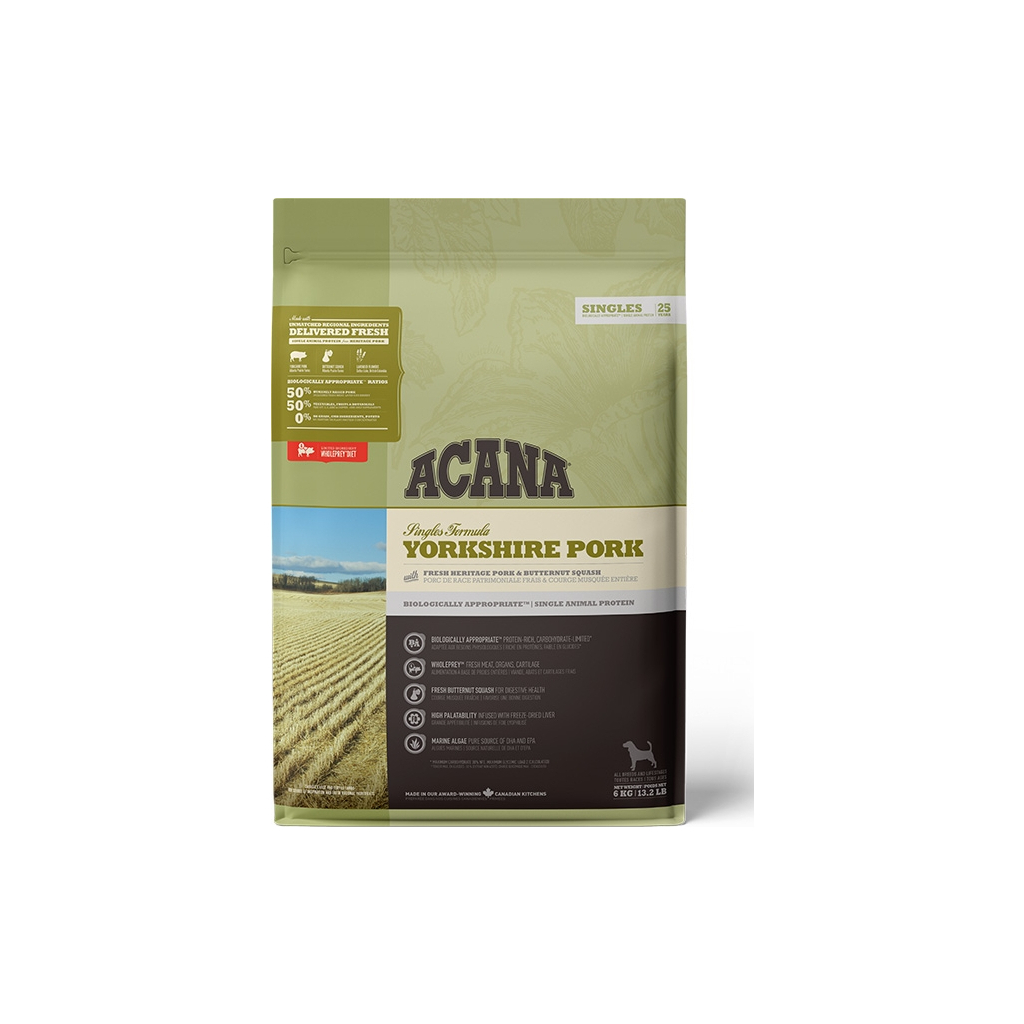 Сухий корм для собак ACANA Yorkshire Pork 6 кг (0064992572600) - зображення 1