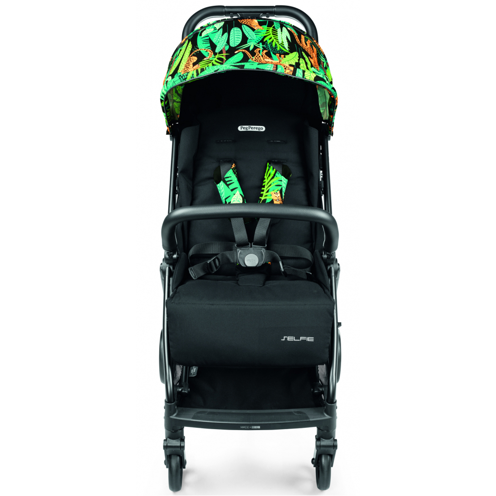 Коляска Peg-Perego Selfie Jaguars чорна з тропічним малюнком (IP22000000JL24RO01) - зображення 2