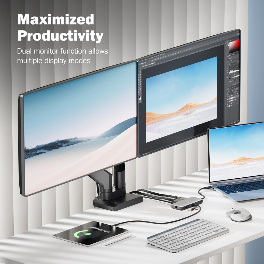 Порт-реплікатор Digitus USB-C > 2xHDMI/2xUSB-A/USB-C/SD/MicroSD/RJ54 (DA-70915) - изображение 10