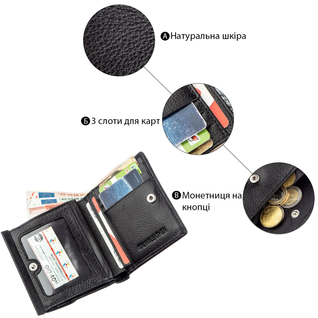 Гаманець ST Leather Чорний (18919) - зображення 5