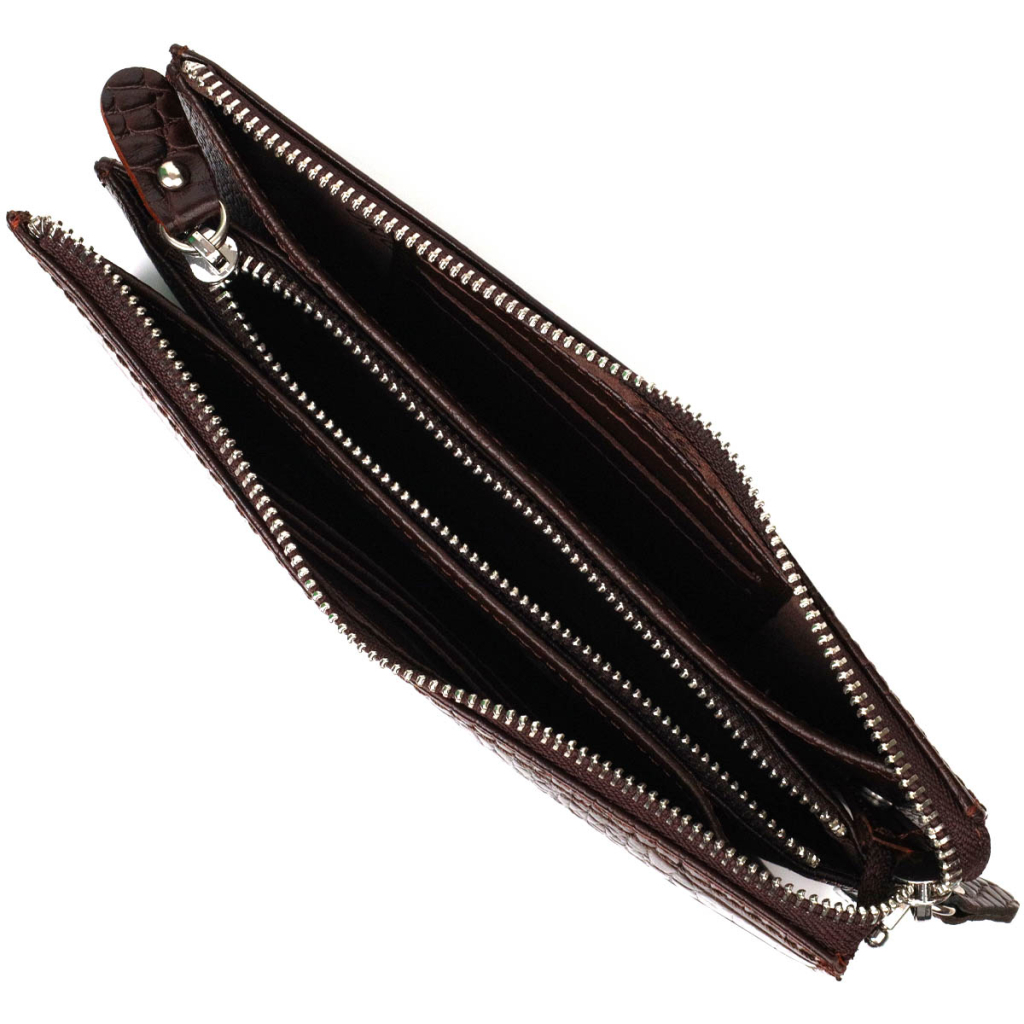 Гаманець Bond Accessories На два відділення з натуральної шкіри Коричнева (22046) - зображення 6