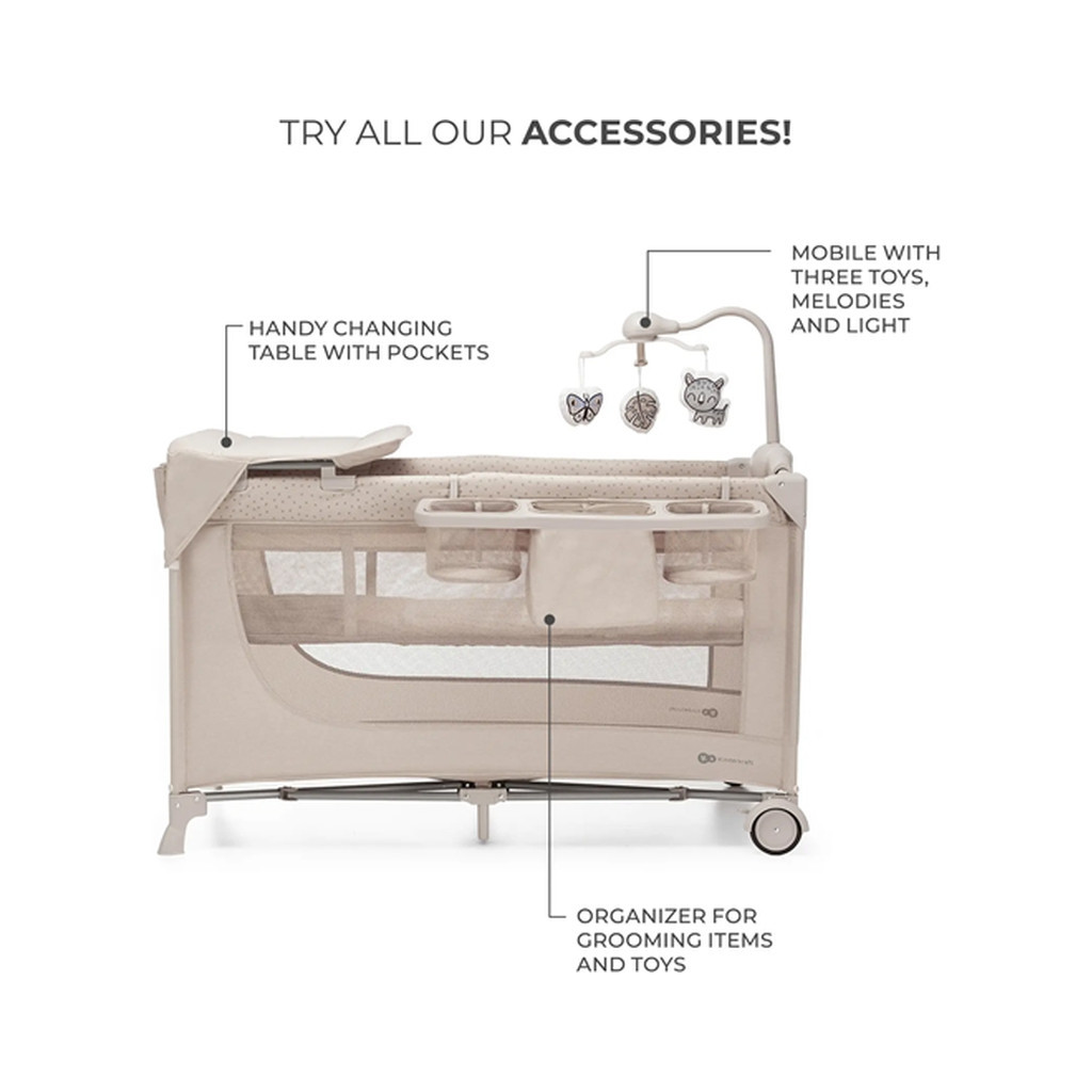 Дитячий манеж Kinderkraft с пеленатором Joy 2 Beige (5902533925162) - зображення 6