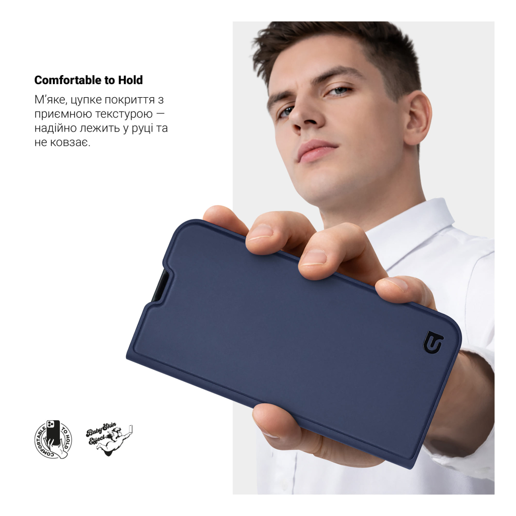 Чохол до мобільного телефона Armorstandart OneFold Case Realme Note 70 4G Dark Blue (ARM88786) - зображення 5