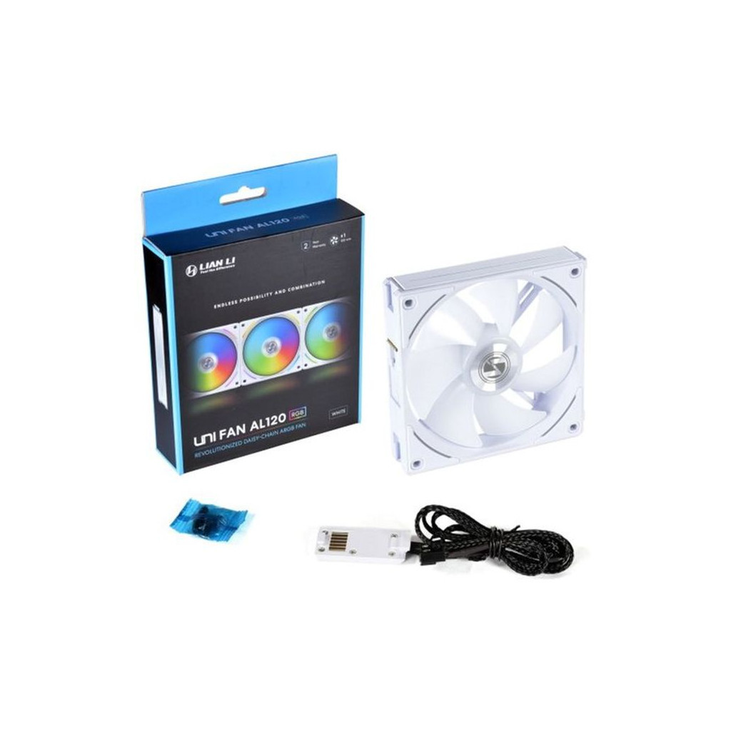 Кулер до корпусу Lian Li UNI Fan AL 120 Single White (G99.12AL1W.00) - зображення 4