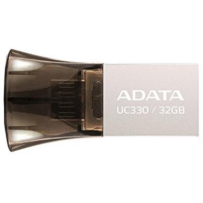 USB флеш накопичувач ADATA 32GB UC330 Black USB 2.0 OTG (AUC330-32G-RBK) - зображення 1