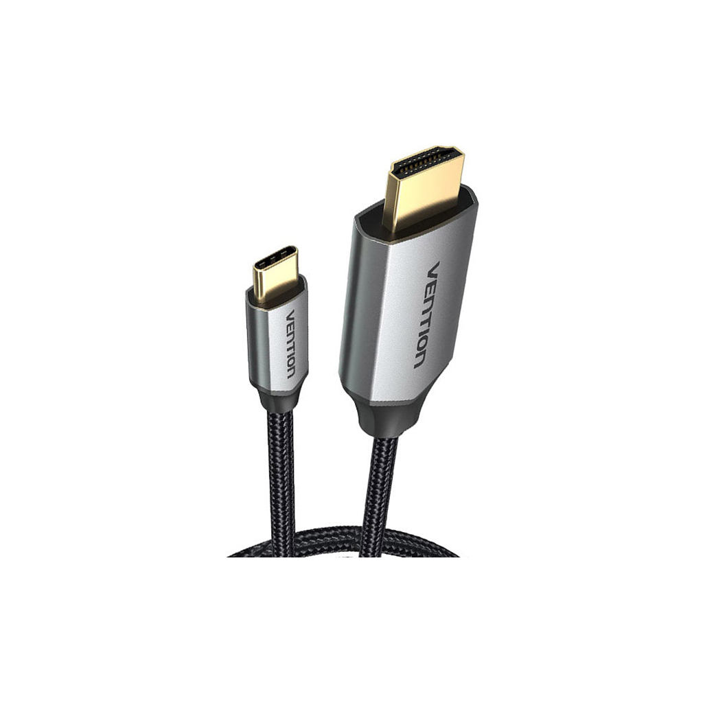 Кабель мультимедійний USB-C to HDMI M 1.5m 4K60Hz Thunderbolt 3 HDCP2.2 black Vention (CRBBG) - изображение 3