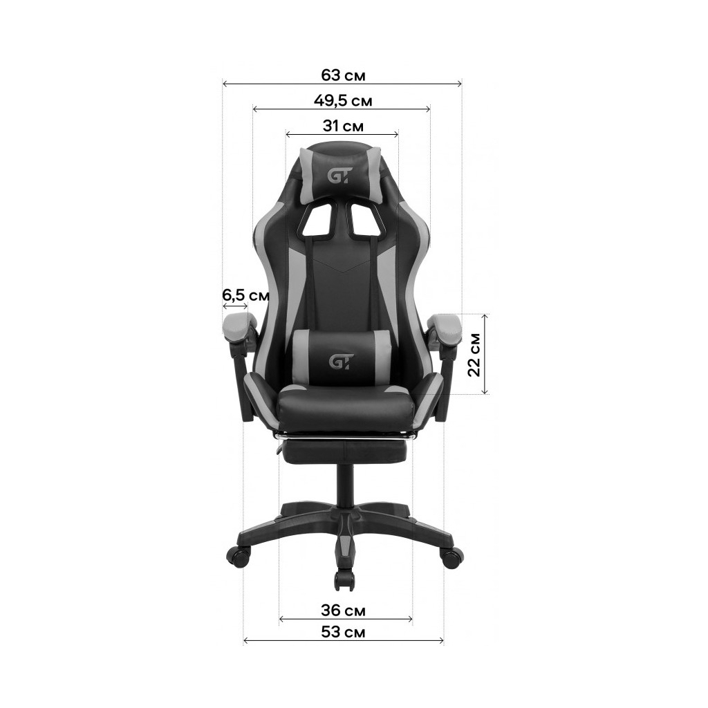 Крісло ігрове GT Racer X-2323 Black/Red - зображення 7
