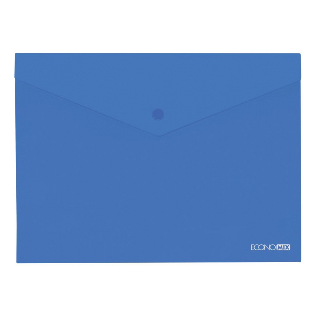 Папка - конверт Economix В5 180 мкм прозора, фактура "глянець", синя (E31302-02) - зображення 1