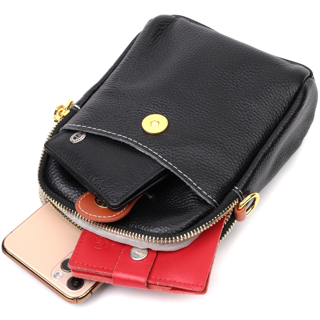 Сумка Vintage З натуральної шкіри Чорна (22269) - зображення 7