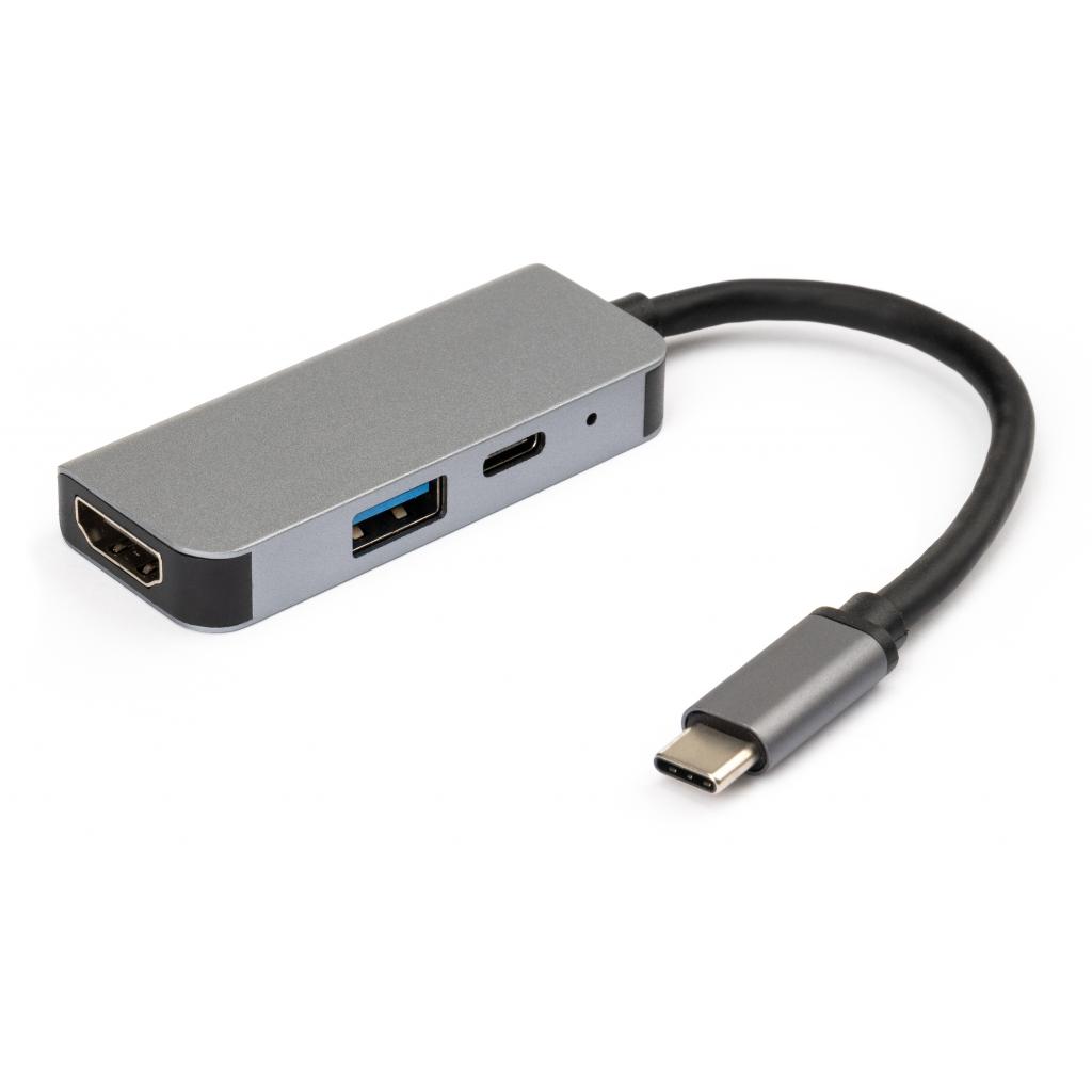 Концентратор Vinga Type-C to 4K HDMI+USB3.0+PD aluminium (VCPHTC3AL) - зображення 1