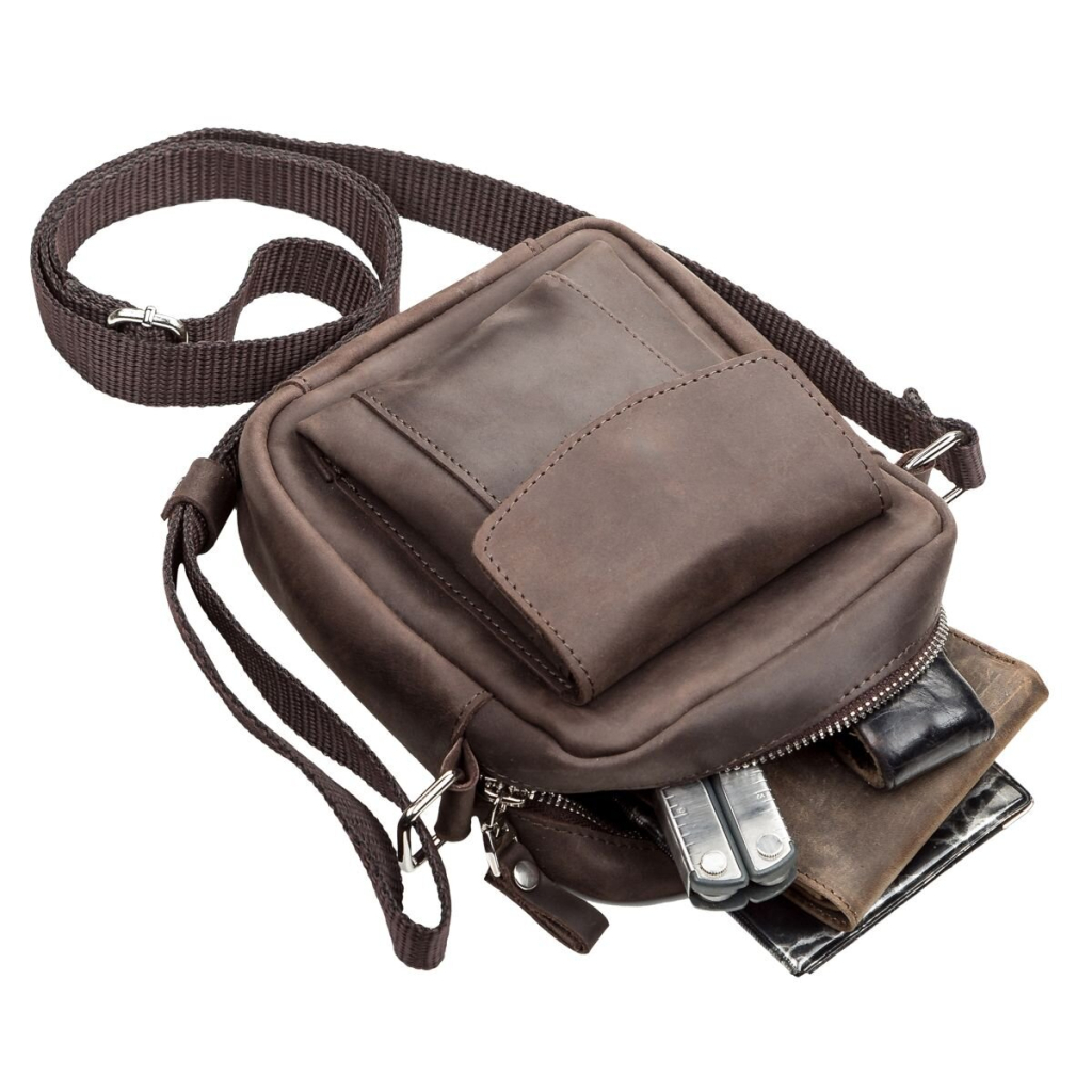 Сумка Shvigel З вінтажної шкіри Коричнева (11077) - зображення 5