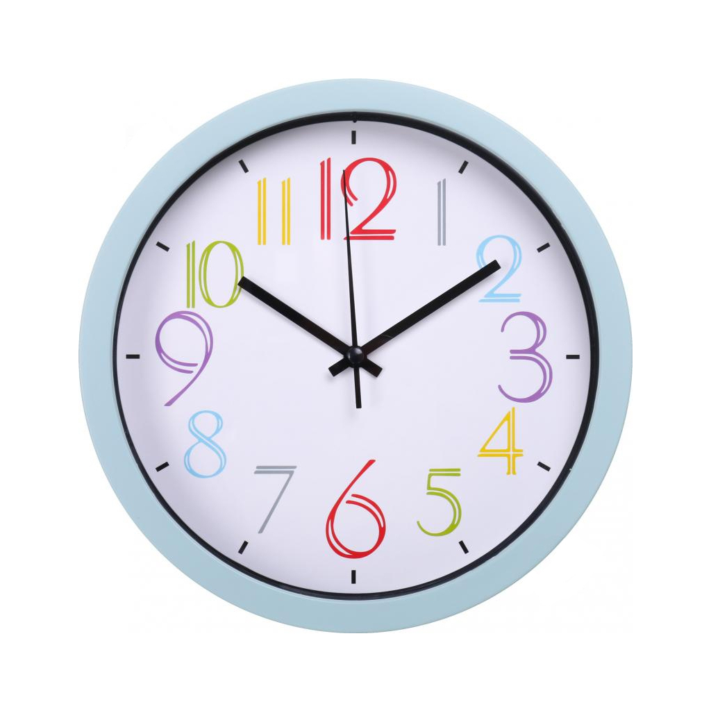 Настінний годинник Optima Rainbow пластиковий, білий (O52095) - зображення 1