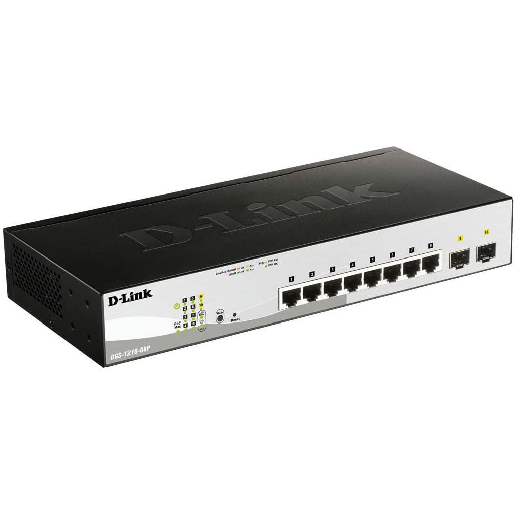 Комутатор мережевий D-Link DGS-1210-08P - зображення 2