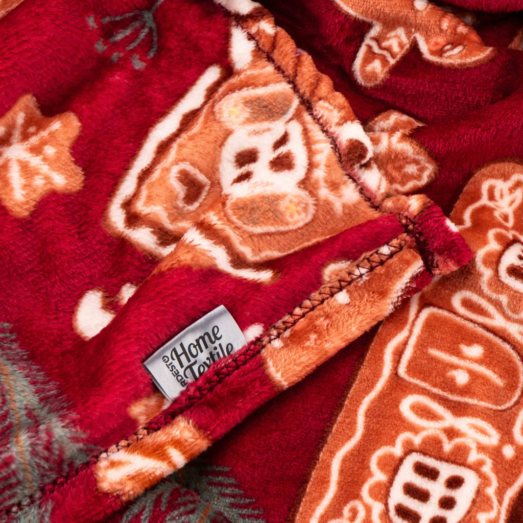 Плед Ardesto Christmas Flannel 160х200см, 100% поліестер, імбирні будиночки (ART0121PB) - зображення 3