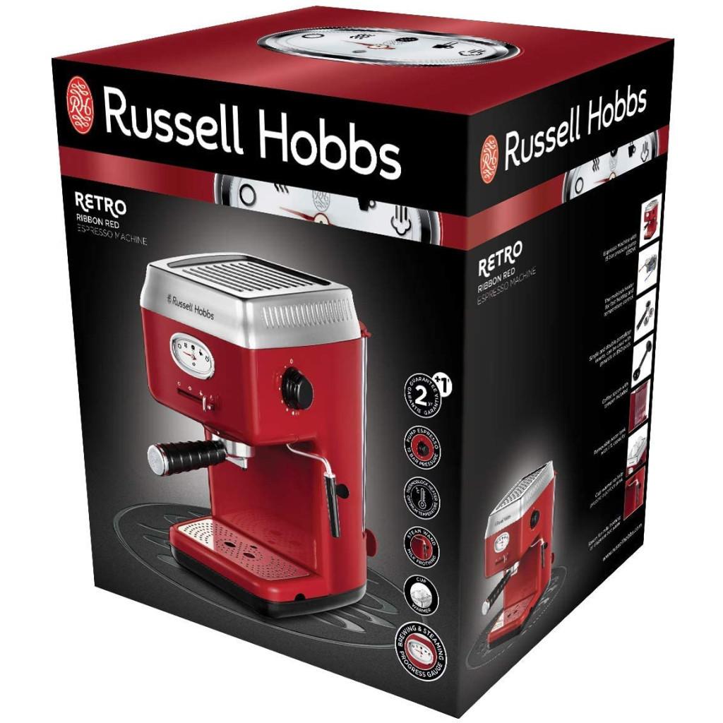 Ріжкова кавоварка еспресо Russell Hobbs Hobbs 28250-56 Retro (28250-56) - зображення 10