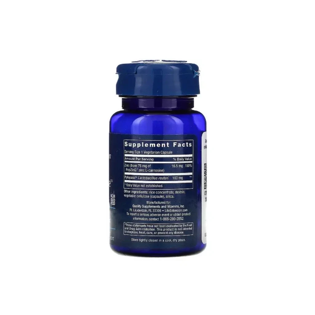 Мінерали Life Extension Відновлення Шлунка, Gastro-Ease, 60 вегетаріанських капс (LEX-21006) - зображення 2