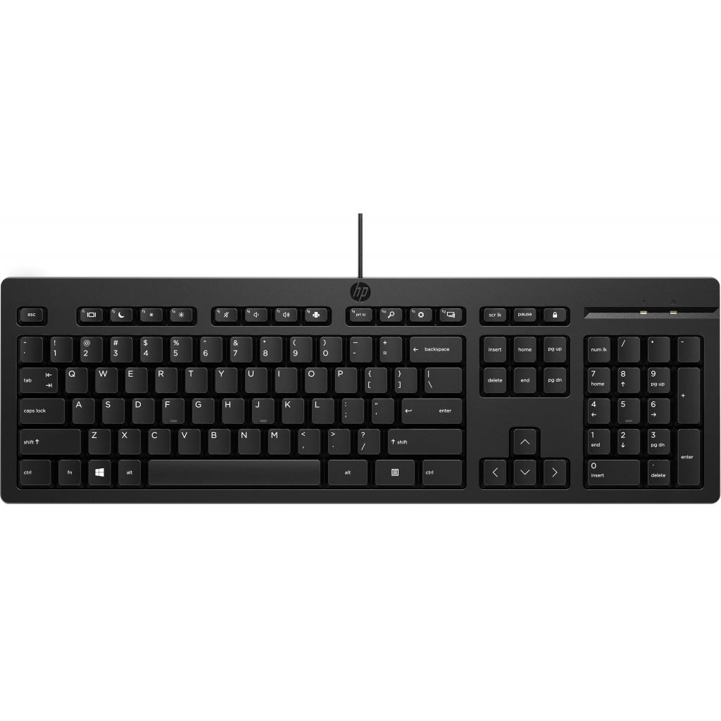 Клавіатура HP 125 USB Ukr Black (266C9AA) - зображення 1