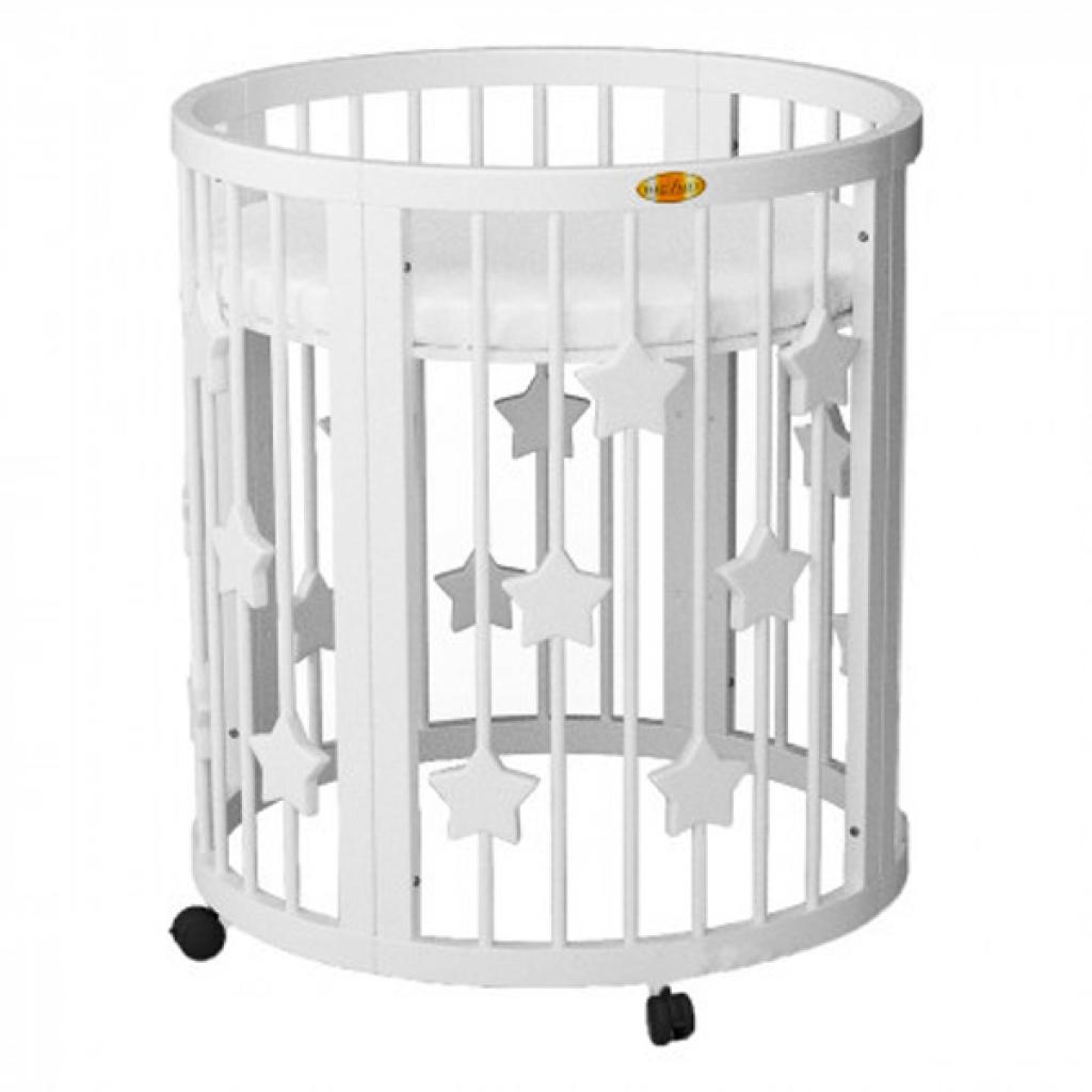 Ліжечко Ingvart SMART BED ROUND із зірочками білий (1359003) - зображення 2