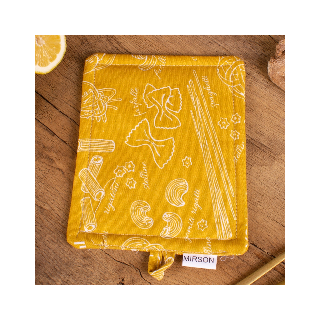 Кухонна прихватка MirSon рогожа/напівпанама №201 - Yellow paste (2200006753810) - изображение 2
