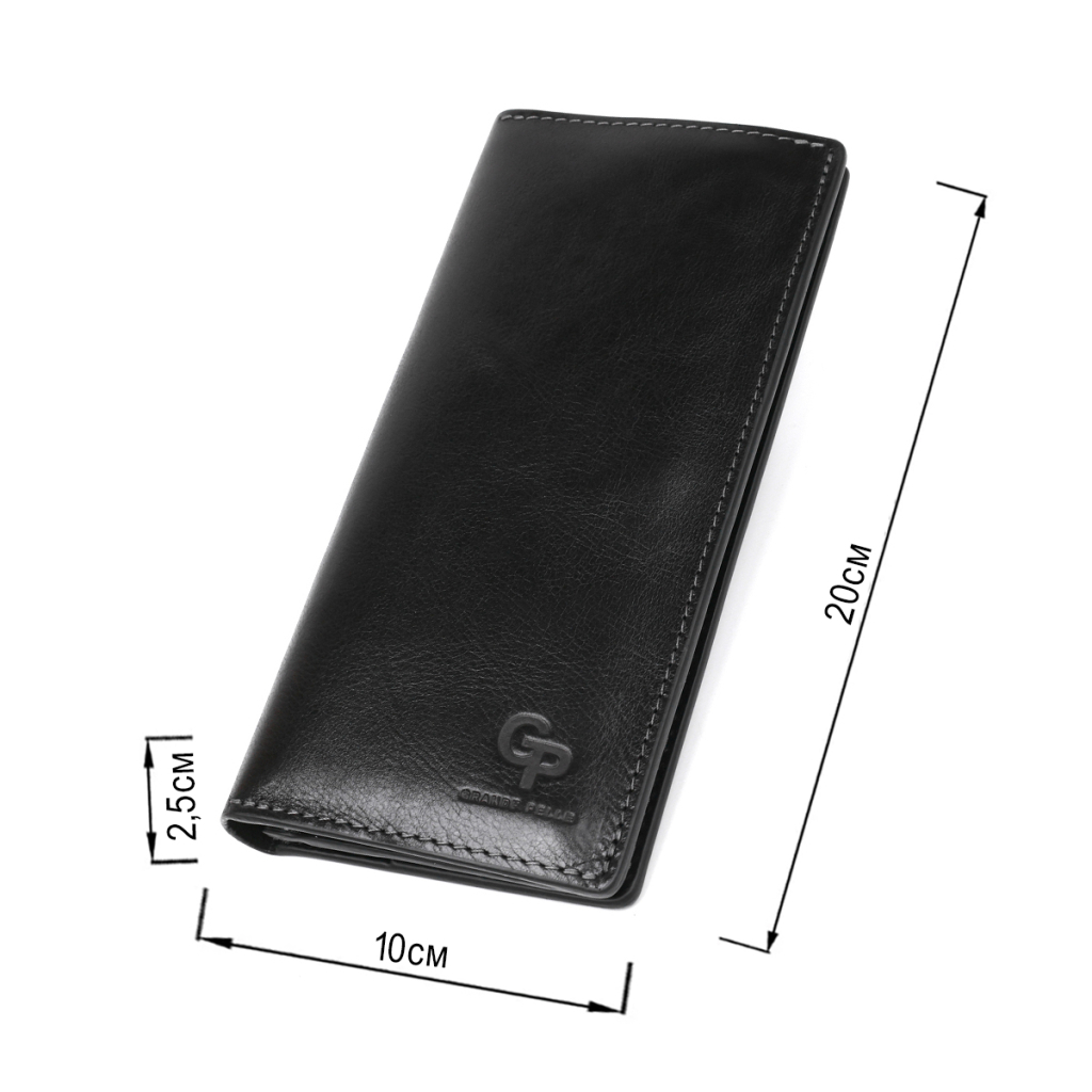 Гаманець Grande Pelle Унісекс на магніті Чорний (11212) - зображення 3