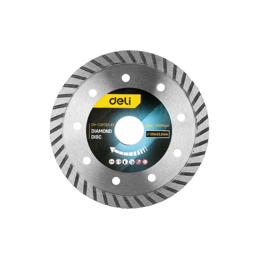 Круг відрізний Deli алмазний 125 х 22,2 мм (DH-CQP125-E1) - зображення 1