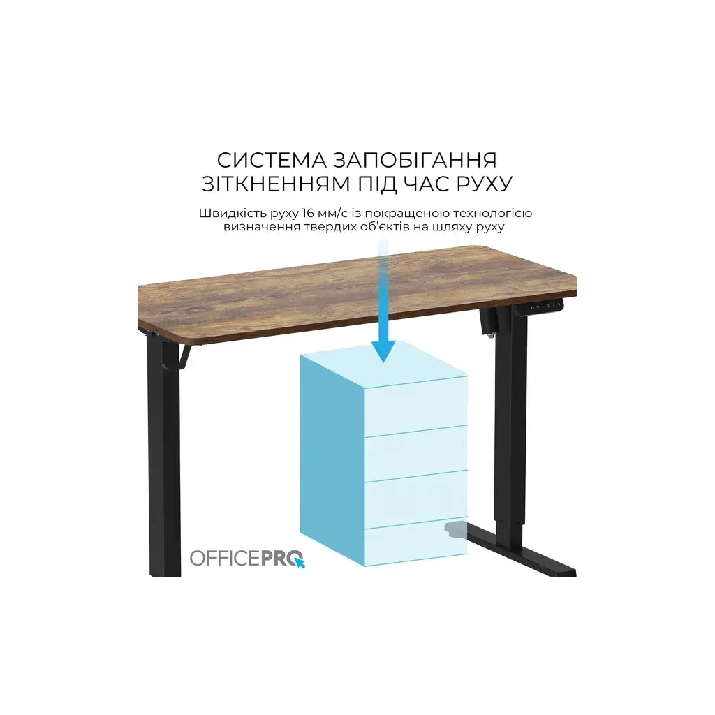 Комп'ютерний стіл OfficePro ODE1260DW Dark Wood/Black (ODE1260DW) - изображение 7