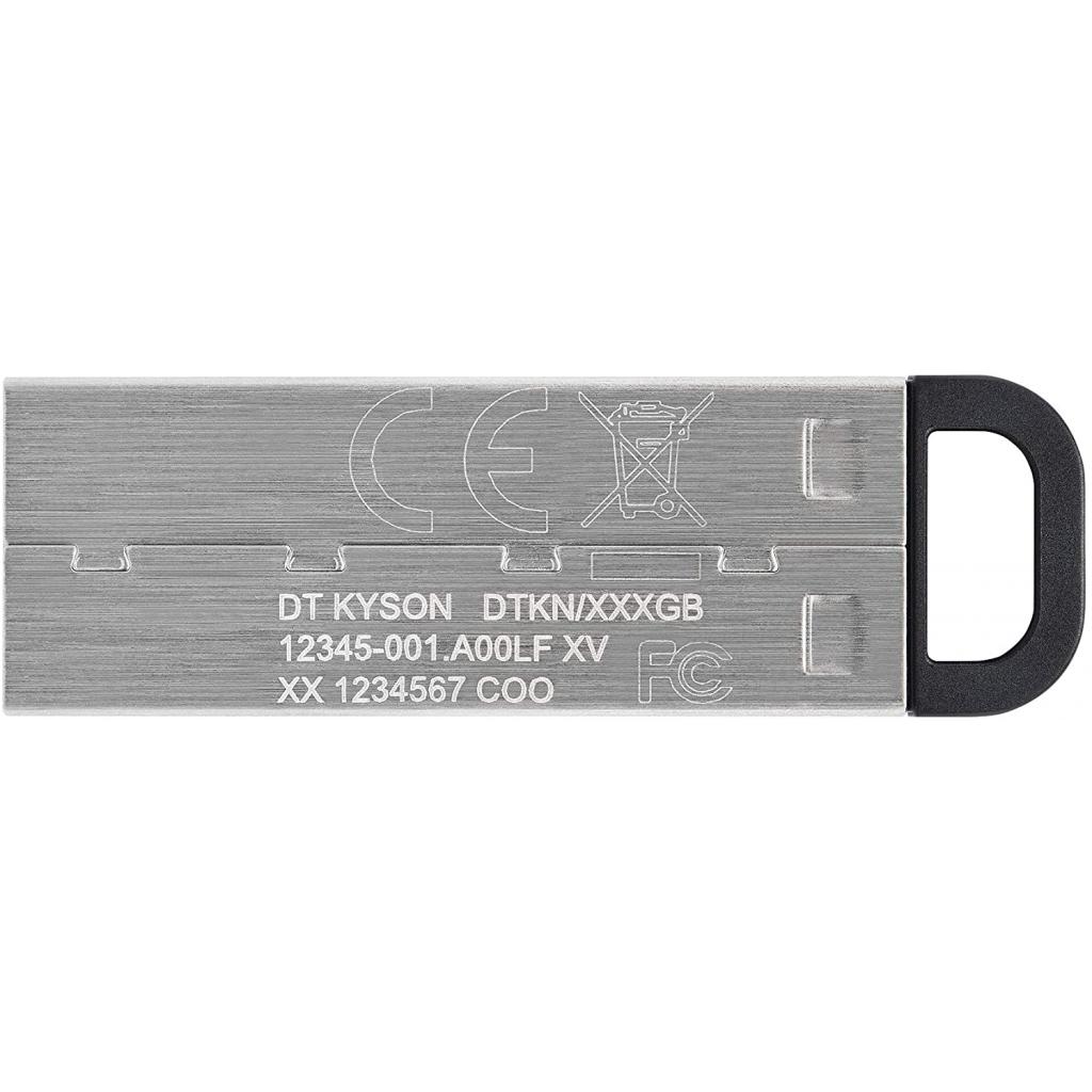 USB флеш накопичувач Kingston 32GB DT Kyson Silver/Black USB 3.2 (DTKN/32GB) - зображення 3