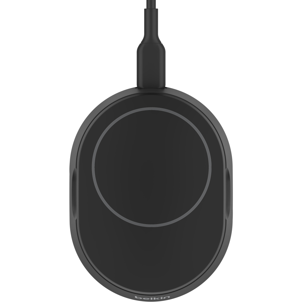 Зарядний пристрій Belkin 15W Magnetic Stand Qi2 20W adapter USB-C black (WIA008VFBK) - зображення 5