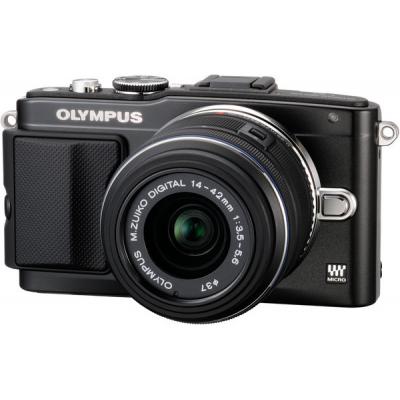 Цифровий фотоапарат Olympus E-PL5 DZK 14-42 mm + 40-150 mm Flash Air black (V205042BE010) - зображення 2