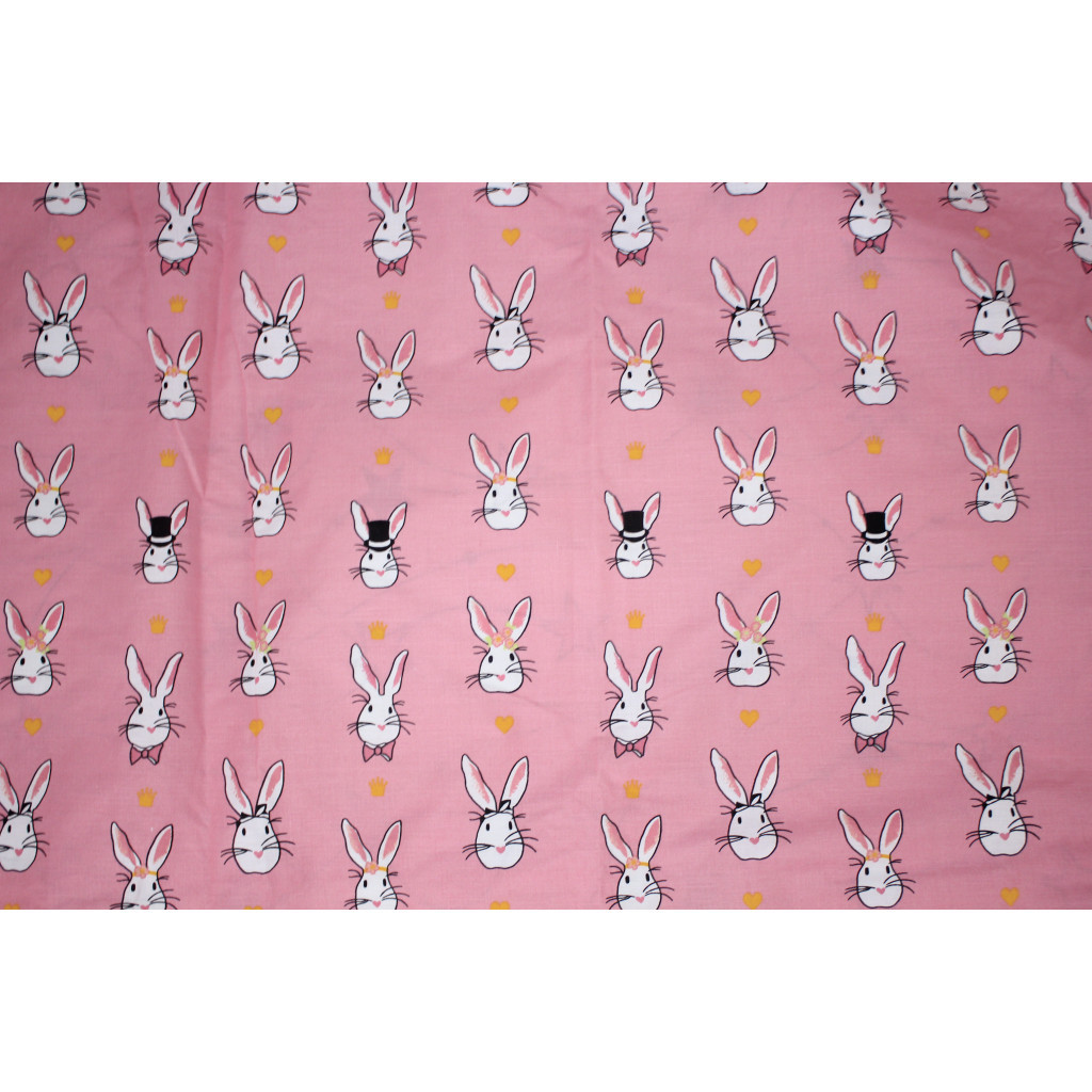 Постільна білизна MirSon Бязь Ranforce Elite 17-0528 Bunnies pink Євро (2200004677897) - зображення 5