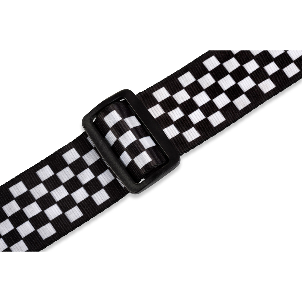 Ремінь для гітари Levy's Print Series Guitar Strap Black And White Checkers (MP-28) - зображення 3