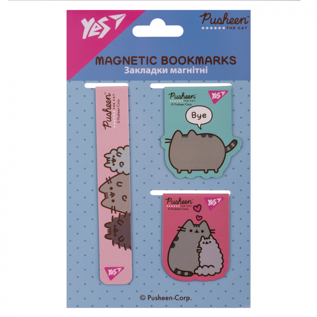 Закладки для книг Yes магнітні Pusheen 3 шт (708350) - зображення 2